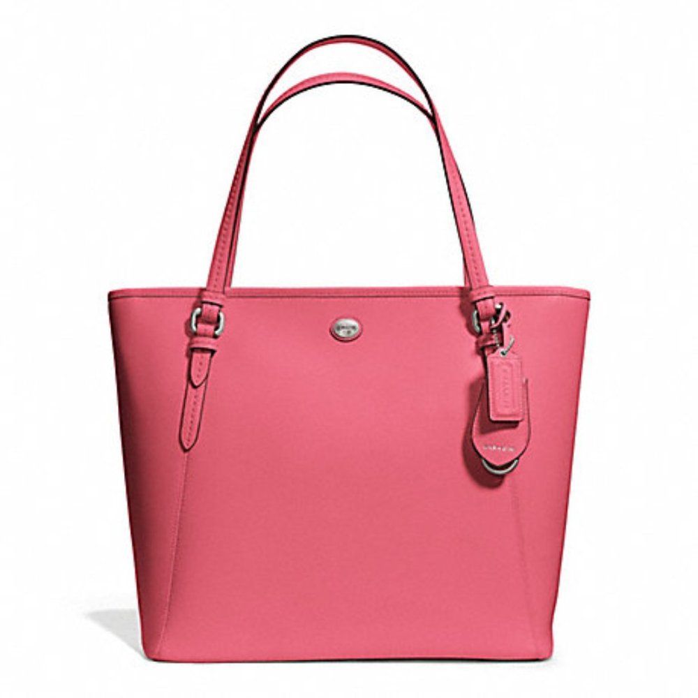 Coach Leather Tote Bag Strawberry F27349 Peyton Original $358